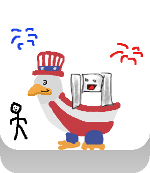 Piotr Riding A Patriotic Turkey